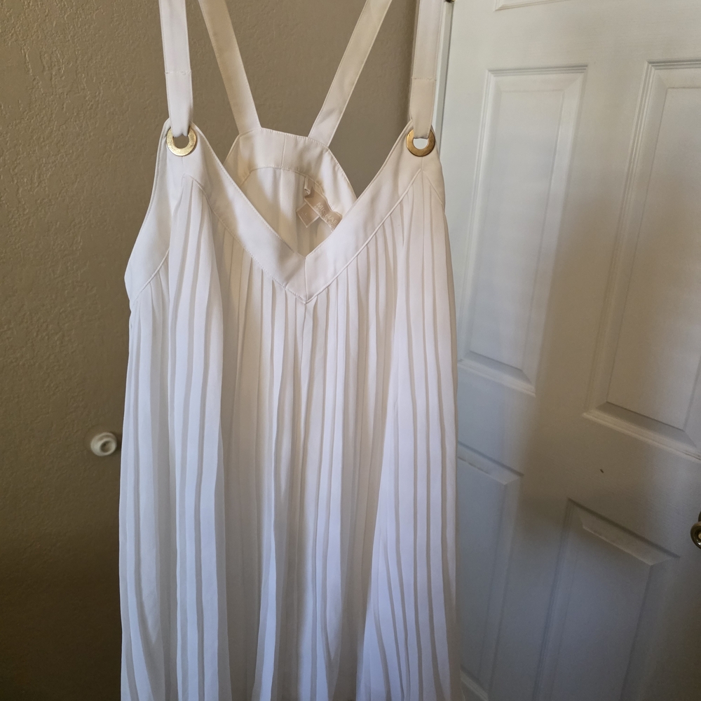 Michael Kors Cream Pleated Top